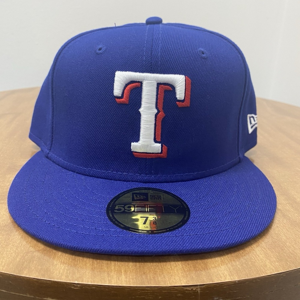 Texas‎ Rangers New Era 59Fifty 7 3/8 Royal Blue On Field Fitted Game Hat cap MLB